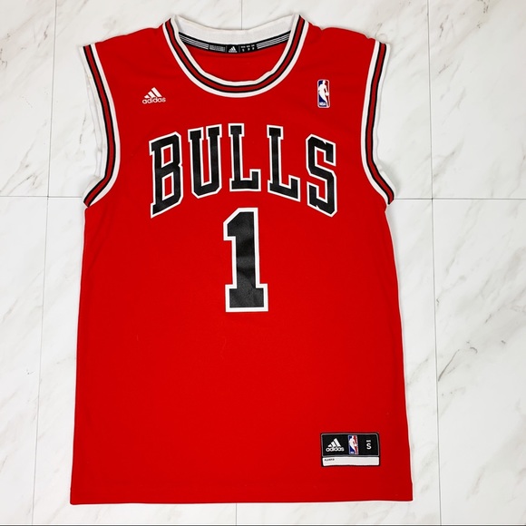 adidas Other - Adidas Bulls Jersey Rose #1 Red Jersey Sz Small